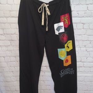 HBO "Game of Thrones" Black  Mens Sleepwear Pants